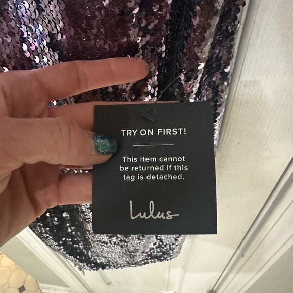 Lulus Charcoal Grey Sequin Bodycon Mini Dress - Picture 5 of 8